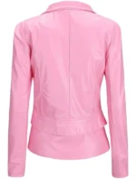 Genuine Cafe Racer Hot Pink Leather Motorcycle Jacket