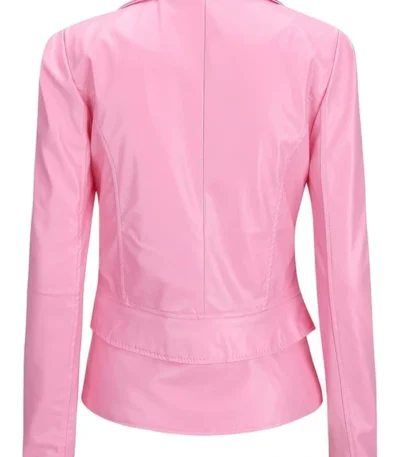 Genuine Cafe Racer Hot Pink Leather Motorcycle Jacket