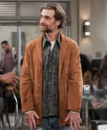 George Basil Night Court S03 Suede Leather Coat