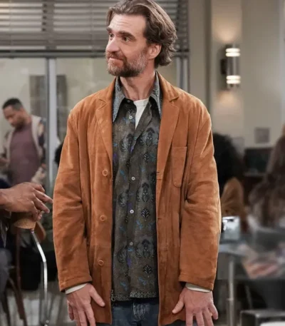 George Basil Night Court S03 Suede Leather Coat