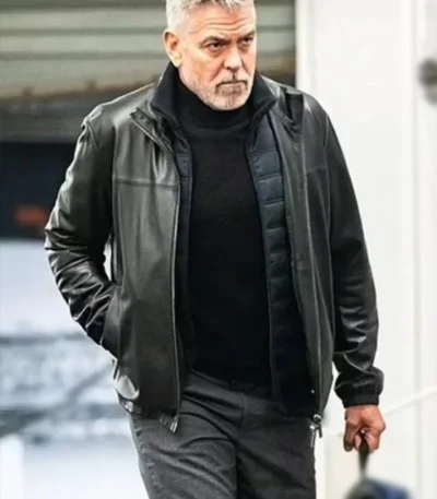 George Clooney Wolfs 2024 Leather Jacket