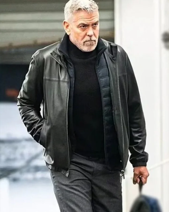 George Clooney Wolfs 2024 Leather Jacket George Clooney Wolfs 2024 Leather Jacket