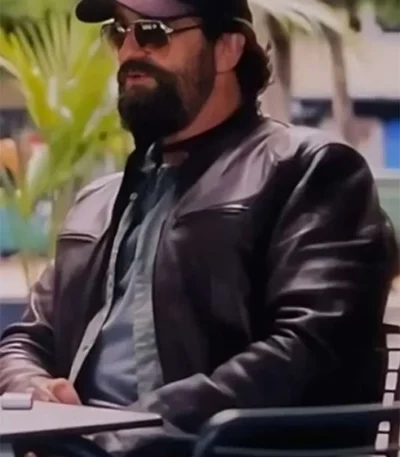 Gerard Butler Den of Thieves 2 Pantera Black Leather Jacket