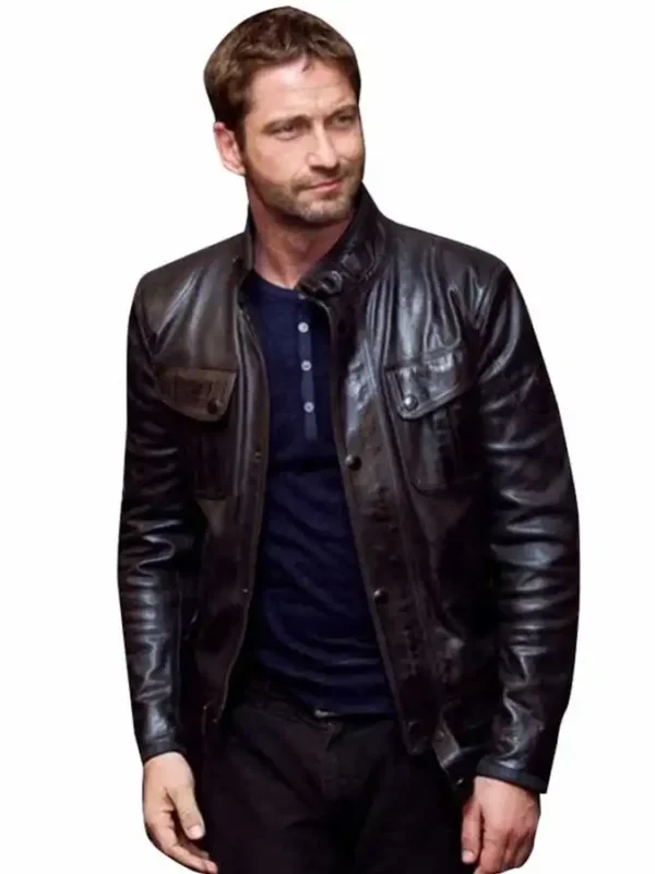 Gerard Butler Olympus Has Fallen Brown Leather Jacket