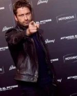 Gerard Butler Olympus Has Fallen Brown Leather Jacket