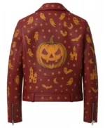 Ghost and Pumpkin Leather Jacket