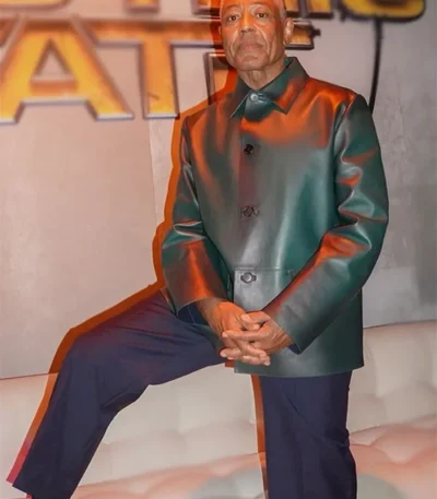 Giancarlo Esposito The Electric State Green Leather Jacket