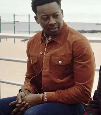 God Friended Me Brandon Micheal Hall Orange Corduroy Jacket