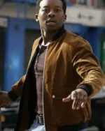 God Friended Me Brandon Micheal Hall Suede Bomber Jacket