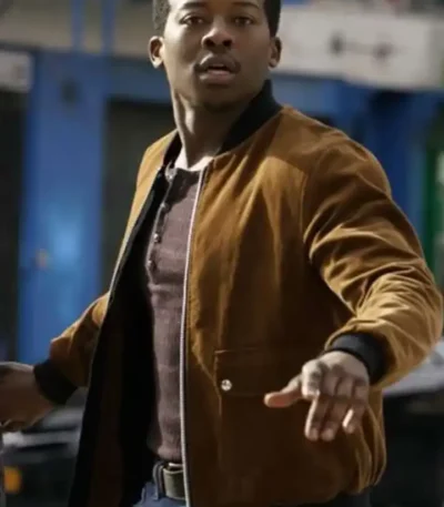 God Friended Me Brandon Micheal Hall Suede Bomber Jacket