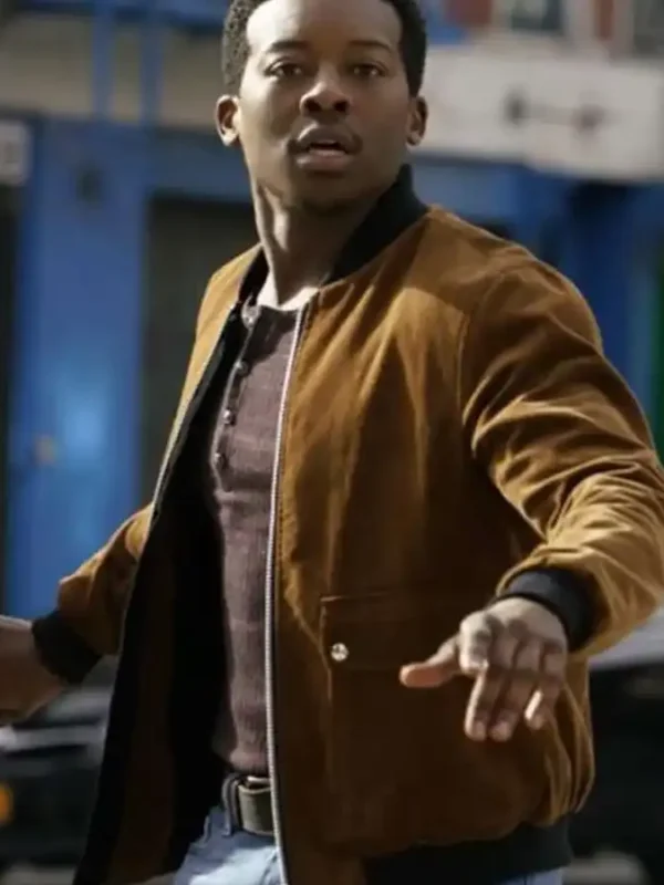God Friended Me Brandon Micheal Hall Suede Bomber Jacket