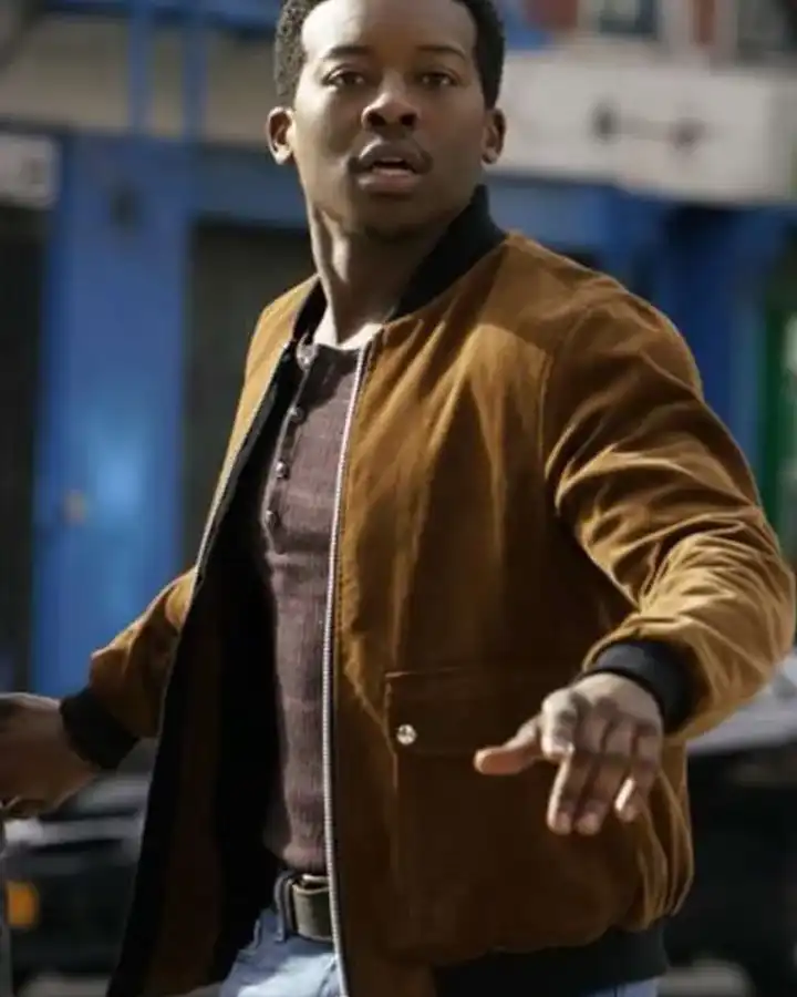 God Friended Me Brandon Micheal Hall Suede Bomber Jacket God Friended Me Brandon Micheal Hall Suede Bomber Jacket