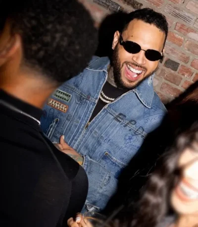 Grammy 2026 Chris Brown Denim Jacket