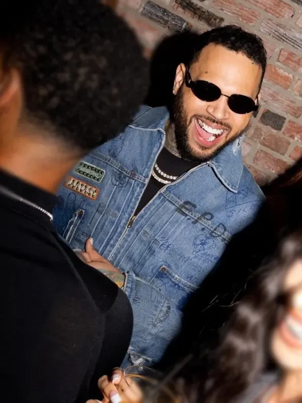 Grammy 2026 Chris Brown Denim Jacket