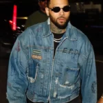 Grammy 2026 Chris Brown Denim Jacket