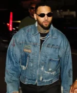 Grammy 2026 Chris Brown Denim Jacket