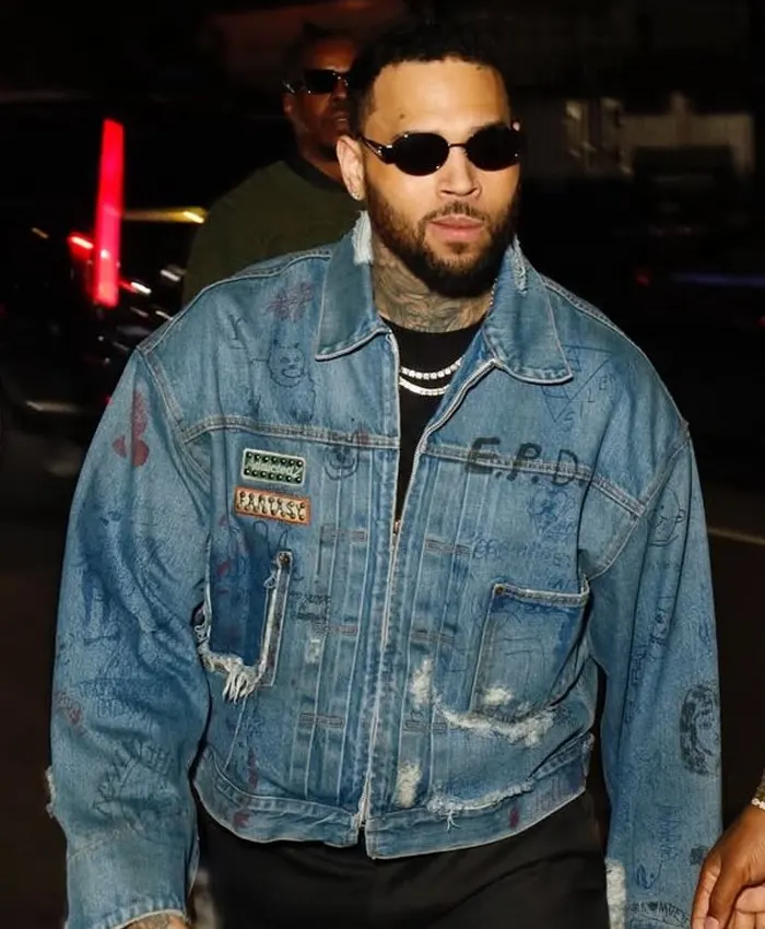 Grammy 2026 Chris Brown Denim Jacket Grammy 2026 Chris Brown Denim Jacket