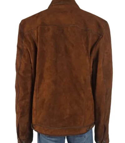 Grumpy Old Santa 2023 Micah Lyons Brown Suede Jacket
