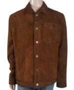 Grumpy Old Santa 2023 Micah Lyons Brown Suede Jacket