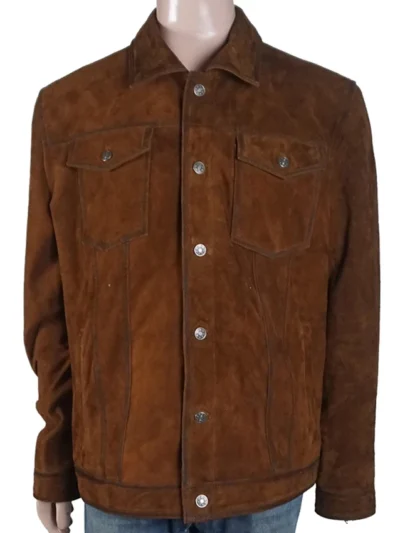 Grumpy Old Santa 2023 Micah Lyons Brown Suede Jacket