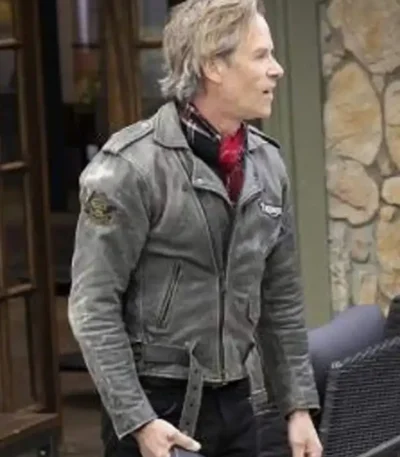 Neighbours Guy Pearce Leather Grey Jacket