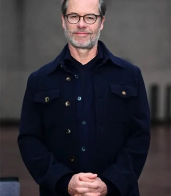 Guy Pearce The Brutalist Blue Jacket