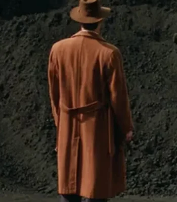 Guy Pearce The Brutalist Brown Coat
