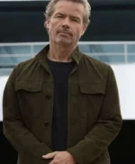 Guy Pearce The Woman in Cabin 10 Green Jacket