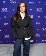 Hailee Steinfeld D23 Disney Event Black Peplum Jacket