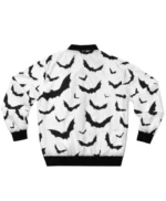 Black Bats White Bomber Jacket
