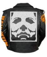 Halloween Black Zip-up Biker Leather Jacket