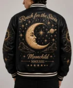 Celestial Moonchild Varsity Leather Jacket