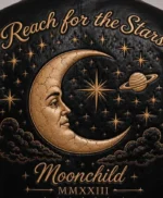 Celestial Moonchild Varsity Leather Jacket