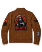 Creepy Trick or Treat Patch Suede Jacket