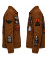 Creepy Trick or Treat Patch Suede Jacket