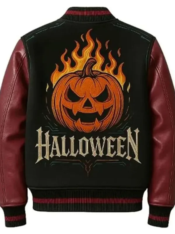 Fire Pumpkin Varsity Jacket