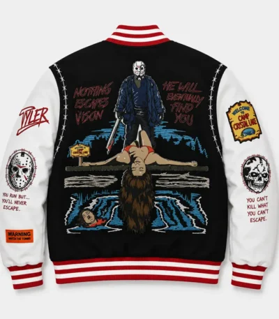 Jason Voorhees x Camp Crystal Lake Varsity Jacket