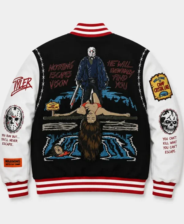 Jason Voorhees x Camp Crystal Lake Varsity Jacket