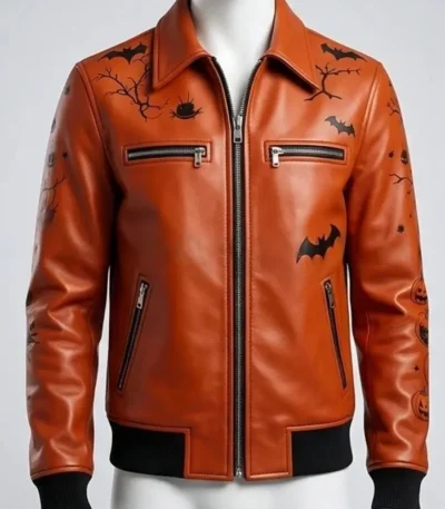 Halloween Haunted Castle Leather Jacket