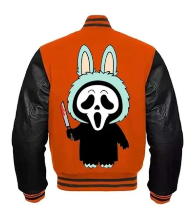 Halloween Labubu Ghostface Varsity Jacket