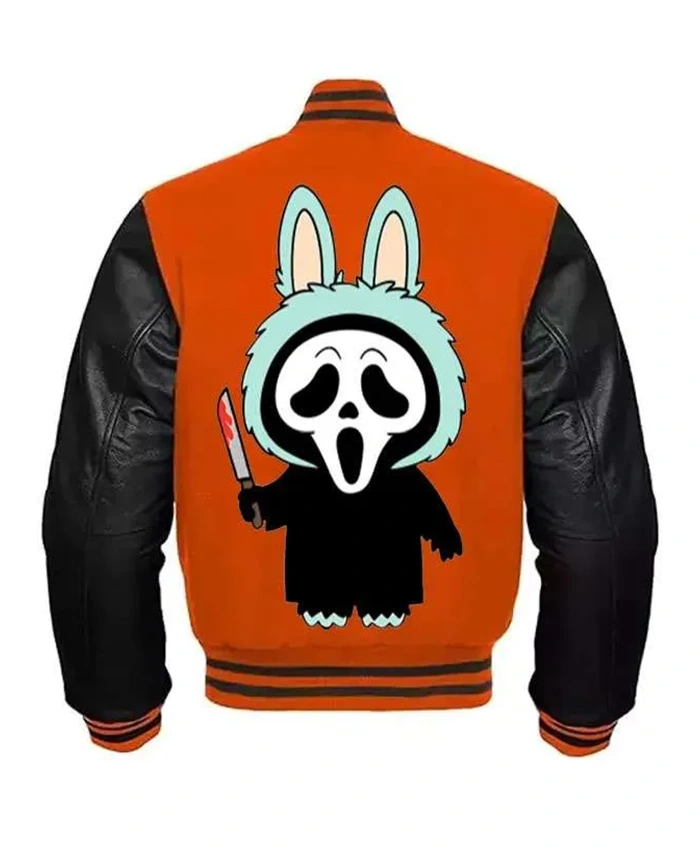 Halloween Labubu Ghostface Varsity Jacket Halloween Labubu Ghostface Varsity Jacket
