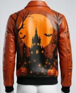 Halloween Haunted Castle Leather Jacket