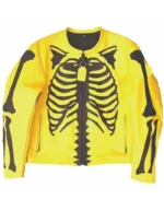 Skeleton Yellow Leather Jacket
