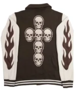 Halloween Skull x Wings Varsity Jacket