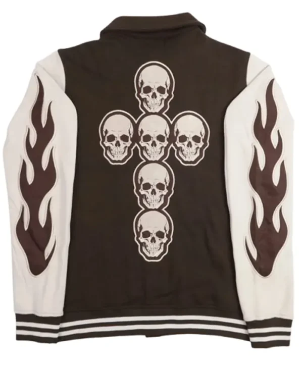 Halloween Skull x Wings Varsity Jacket