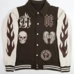 Halloween Skull x Wings Varsity Jacket