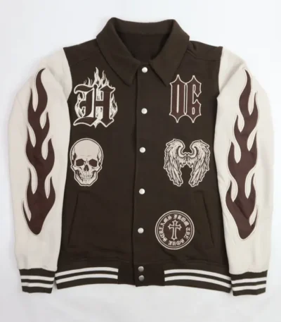 Halloween Skull x Wings Varsity Jacket