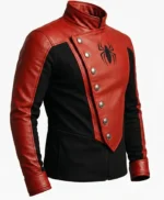 Spider-Man Red and Black Asymmetrical Leather Jacket
