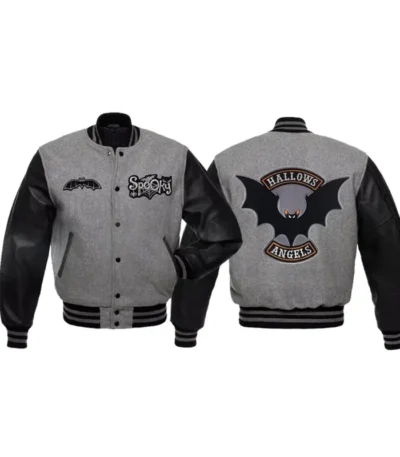 Halloween Spooky Angel Varsity Jacket