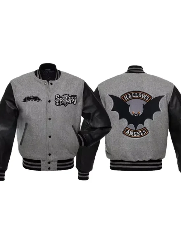 Halloween Spooky Angel Varsity Jacket